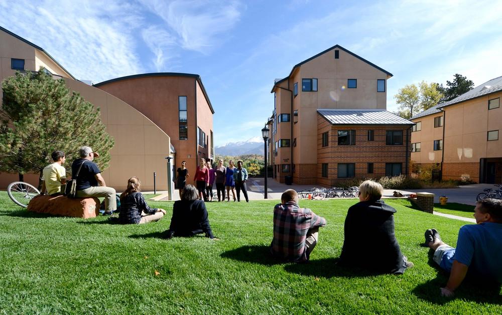 Apartments and green space in West Campus